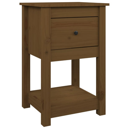 vidaXL Tables de chevet 2 pcs Marron miel 40x35x61,5 cm Bois de pin massif
