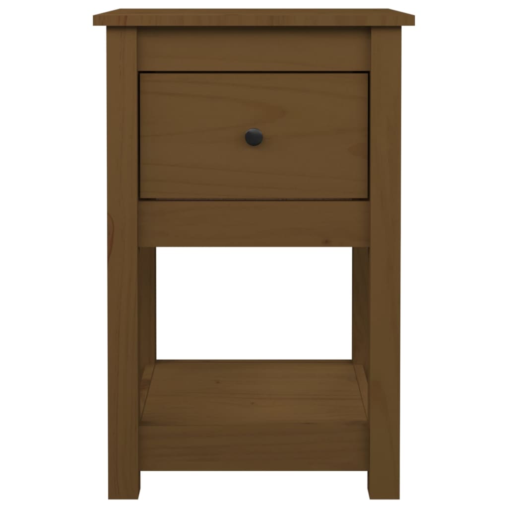 vidaXL Tables de chevet 2 pcs Marron miel 40x35x61,5 cm Bois de pin massif