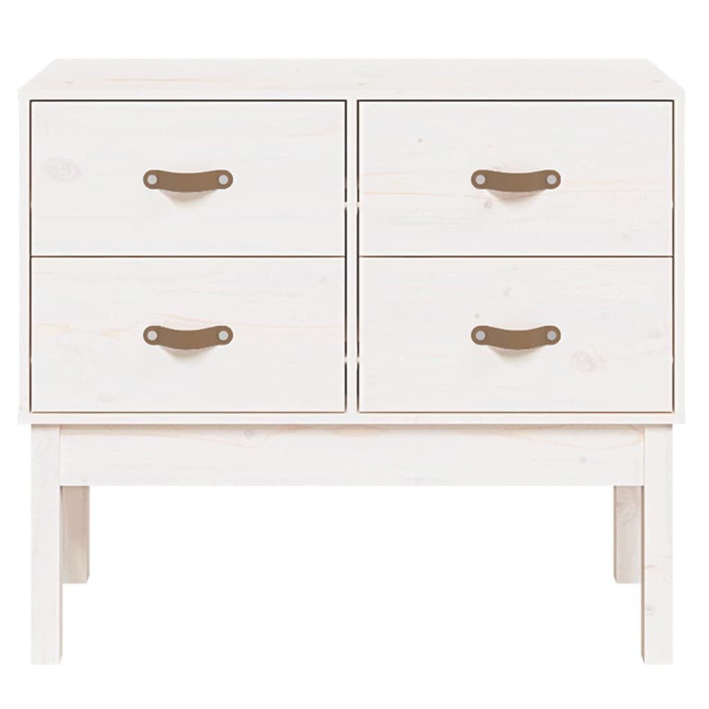 vidaXL Console blanche 90x40x78 cm Bois de pin massif