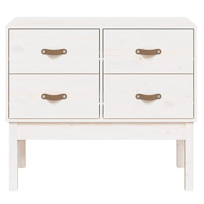 vidaXL Console blanche 90x40x78 cm Bois de pin massif