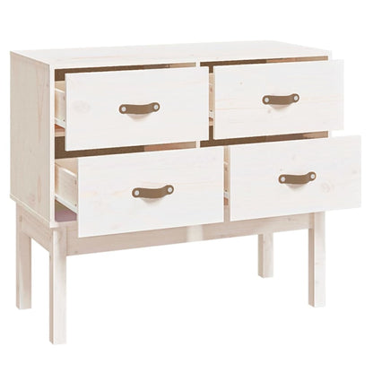 vidaXL Console blanche 90x40x78 cm Bois de pin massif