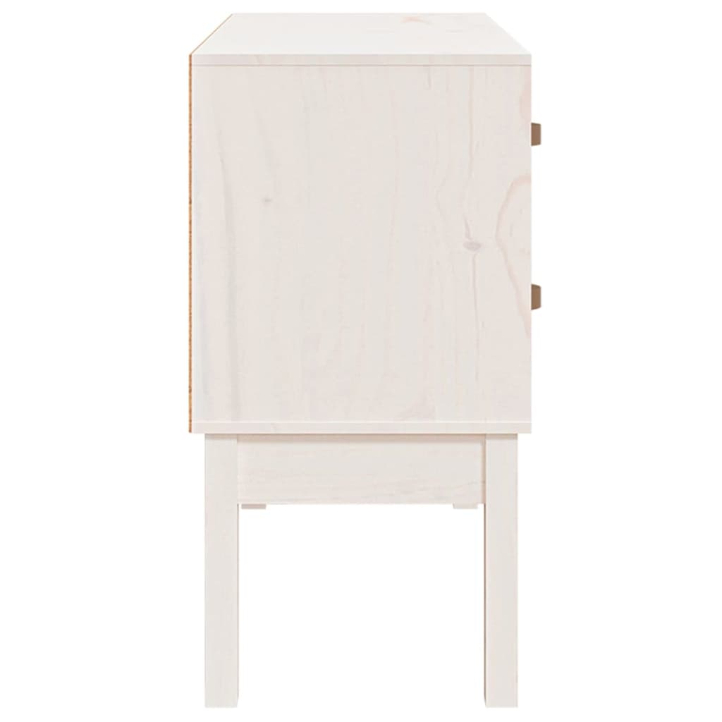 vidaXL Console blanche 90x40x78 cm Bois de pin massif