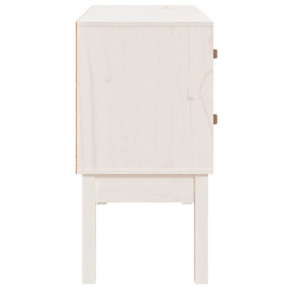 vidaXL Console blanche 90x40x78 cm Bois de pin massif