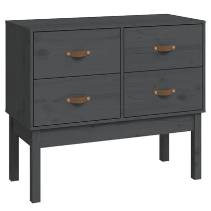 vidaXL Console Gris 90x40x78 cm Bois de pin massif
