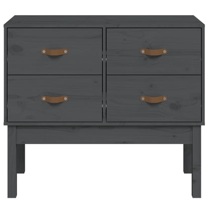 vidaXL Console Gris 90x40x78 cm Bois de pin massif