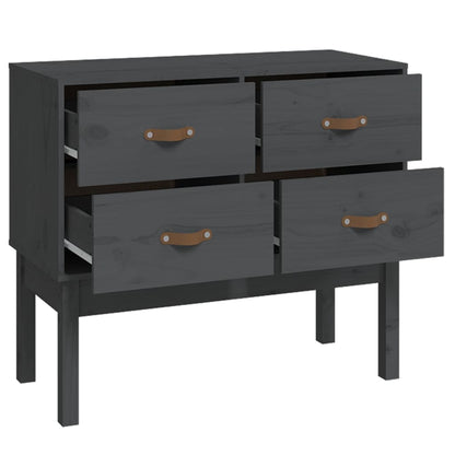 vidaXL Console Gris 90x40x78 cm Bois de pin massif