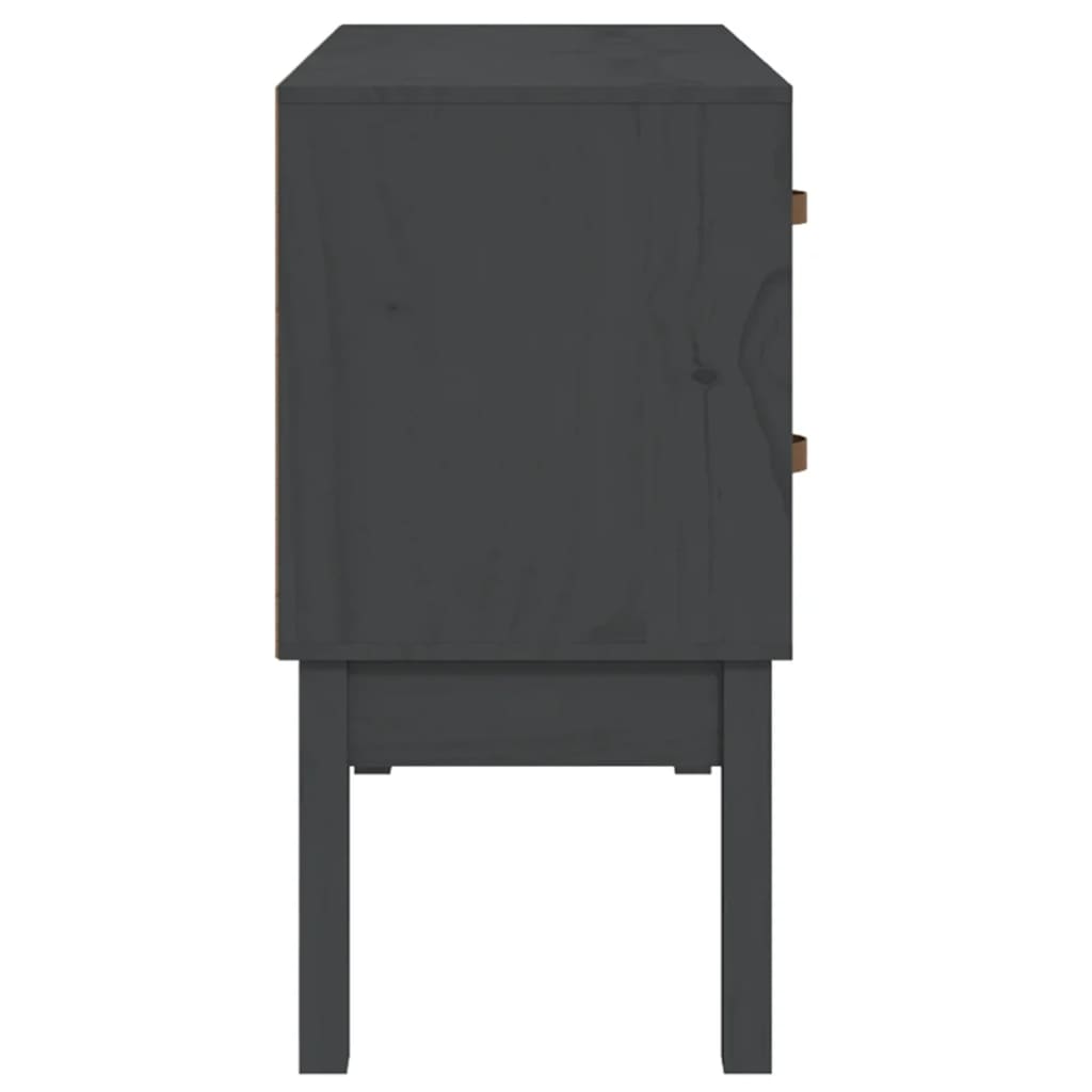 vidaXL Console Gris 90x40x78 cm Bois de pin massif