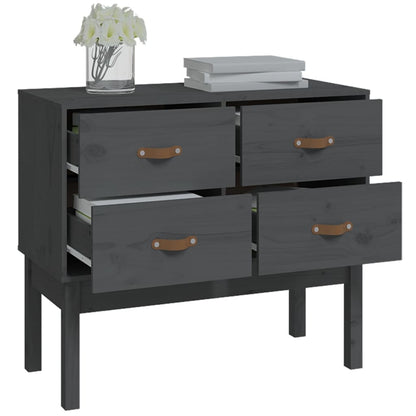 vidaXL Console Gris 90x40x78 cm Bois de pin massif