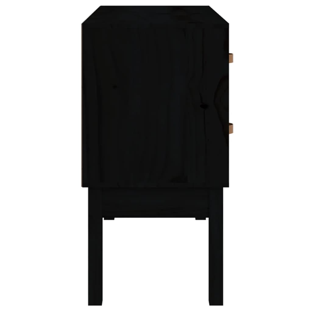 vidaXL Console noire 90x40x78 cm en pin massif