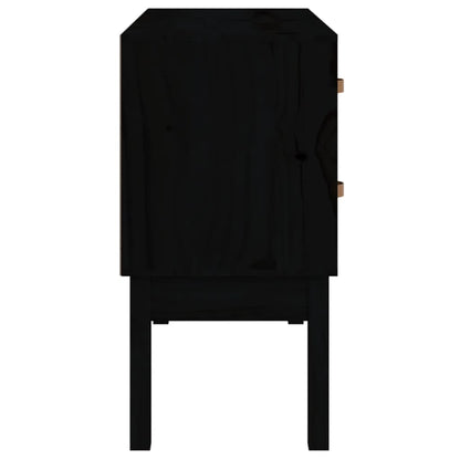 vidaXL Console noire 90x40x78 cm en pin massif