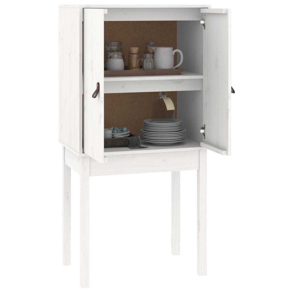 vidaXL Buffet haut blanc 60x40x120 cm Bois de pin massif