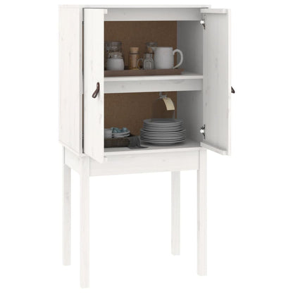 vidaXL Buffet haut blanc 60x40x120 cm Bois de pin massif
