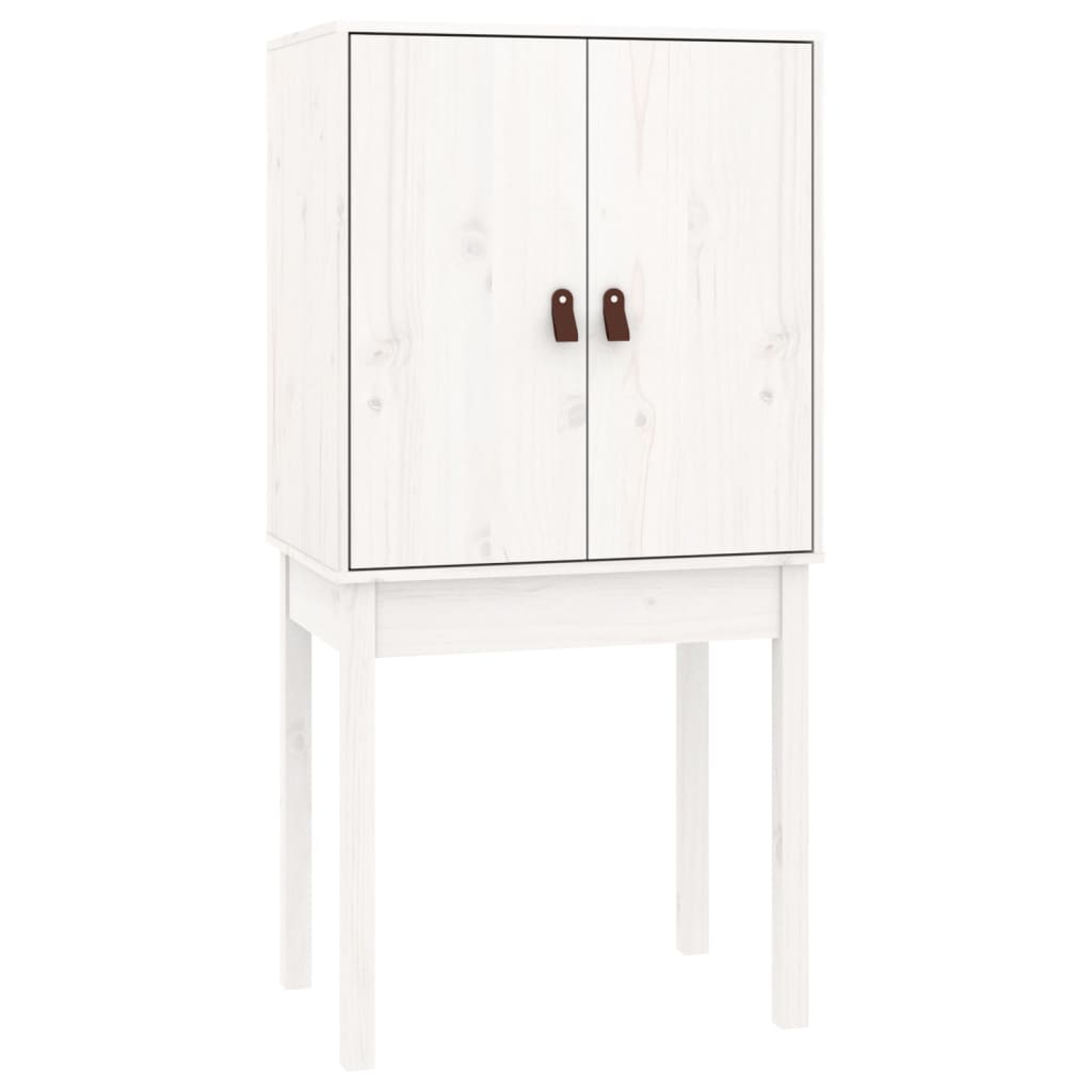 Highboard Weiß 60x40x120 cm Massivholz Kiefer