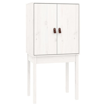 Highboard Weiß 60x40x120 cm Massivholz Kiefer
