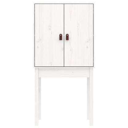Highboard Weiß 60x40x120 cm Massivholz Kiefer