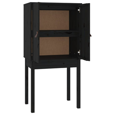 vidaXL Highboard noir 60x40x120 cm en pin massif