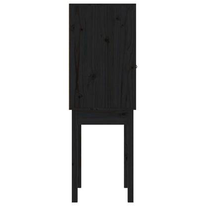 vidaXL Highboard noir 60x40x120 cm en pin massif