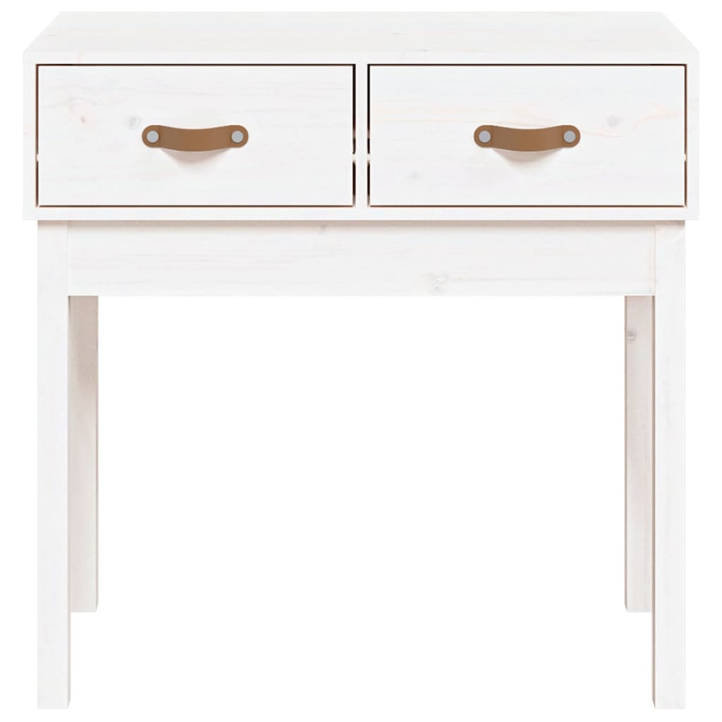 vidaXL Console Blanc 76,5x40x75 cm Bois de pin massif