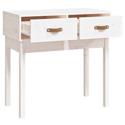 vidaXL Console Blanc 76,5x40x75 cm Bois de pin massif
