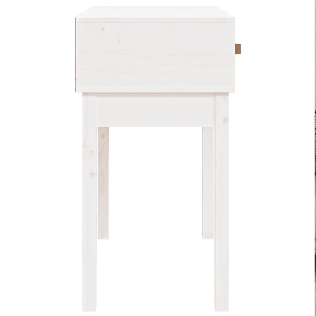 vidaXL Console Blanc 76,5x40x75 cm Bois de pin massif
