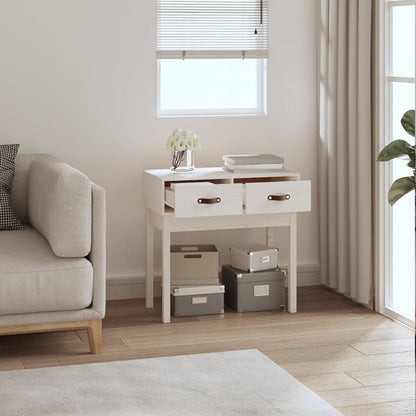 vidaXL Console Blanc 76,5x40x75 cm Bois de pin massif
