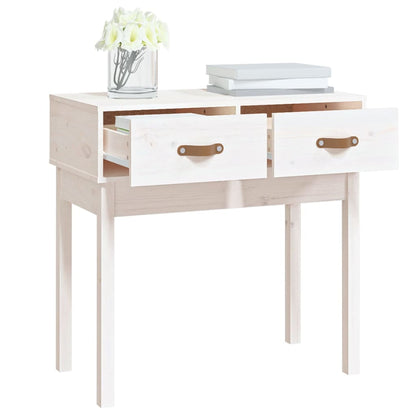 vidaXL Console Blanc 76,5x40x75 cm Bois de pin massif
