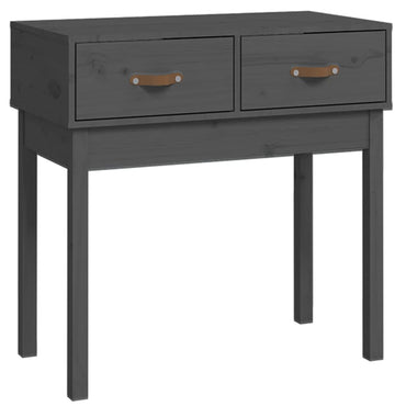 vidaXL Console Gris 76,5x40x75 cm Bois de pin massif