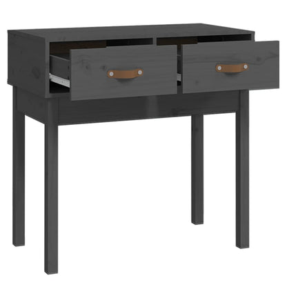 vidaXL Console Gris 76,5x40x75 cm Bois de pin massif