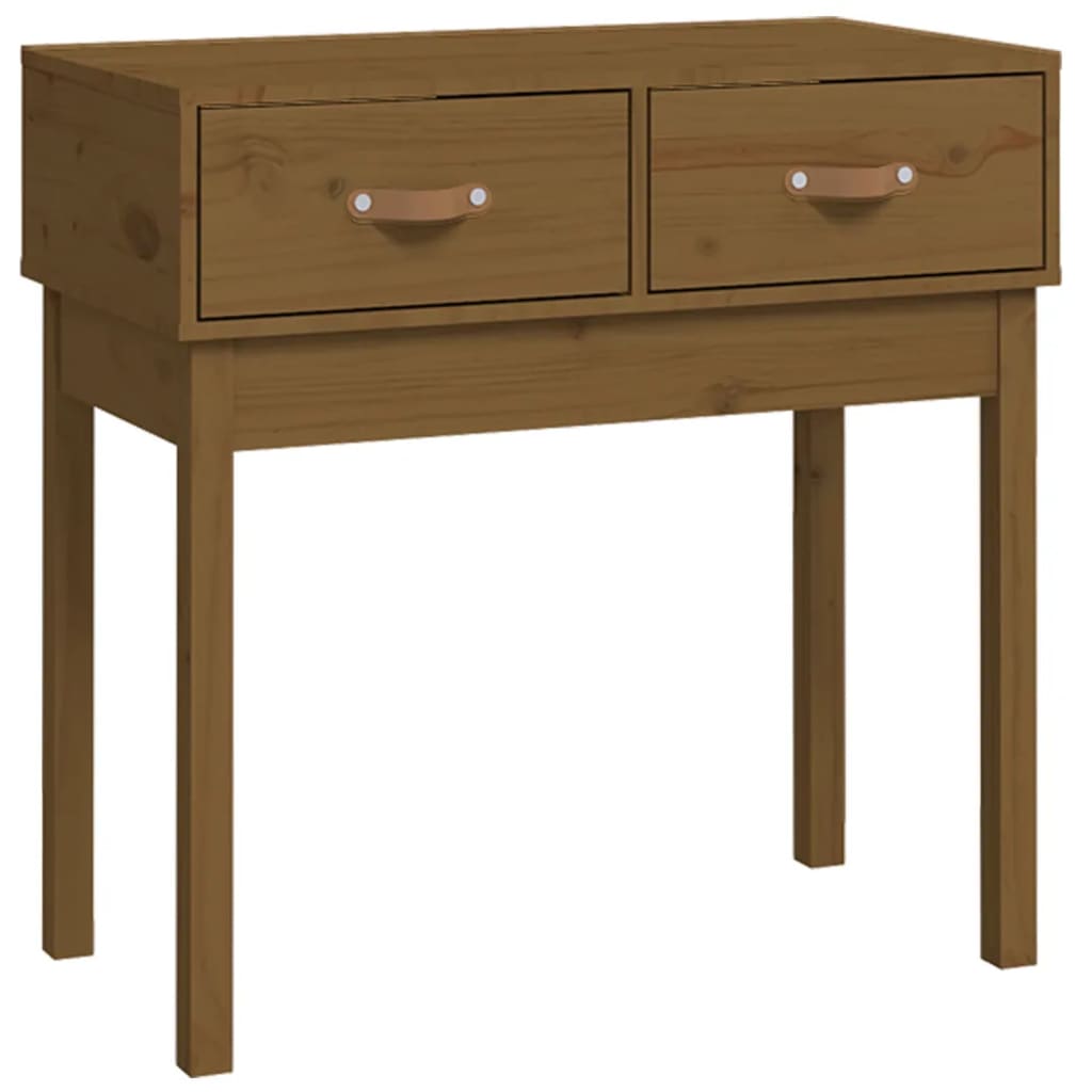 vidaXL Table console marron miel 76,5x40x75 cm Pin massif