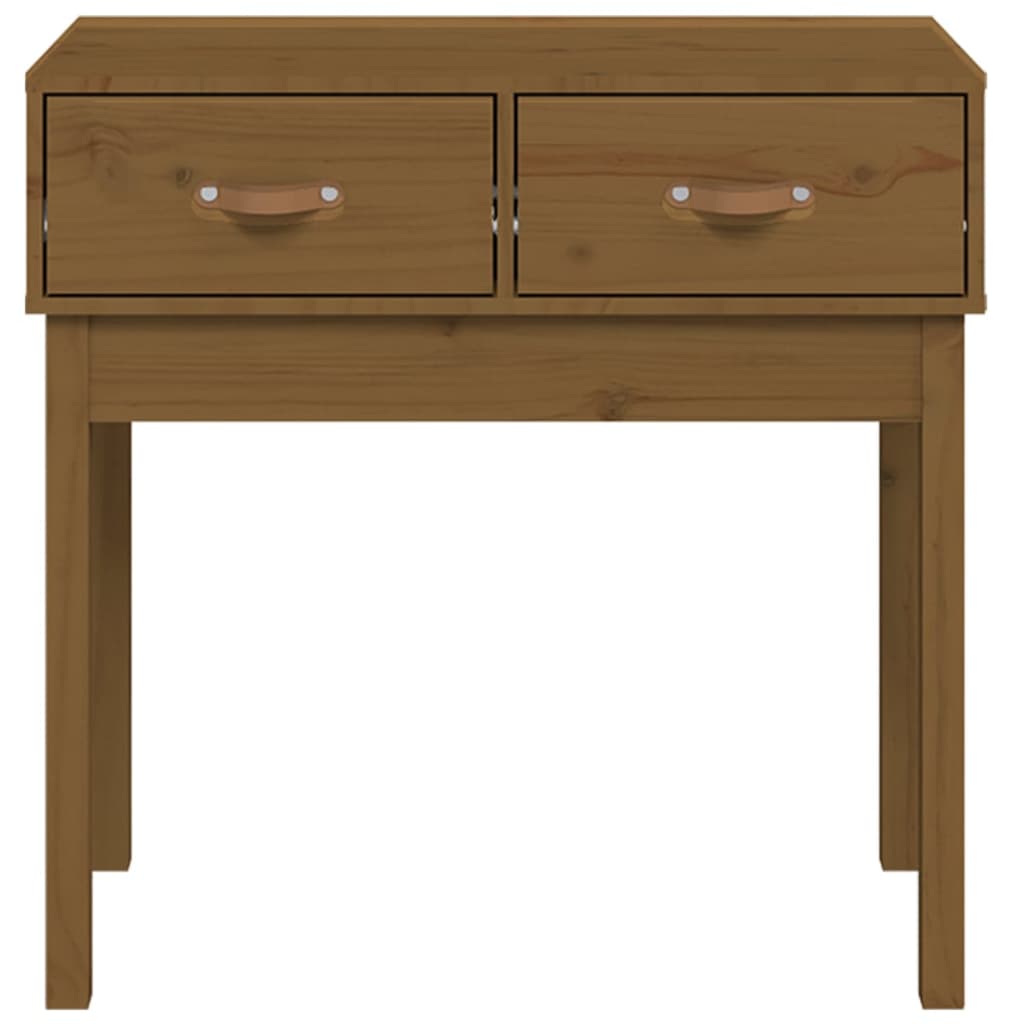 vidaXL Table console marron miel 76,5x40x75 cm Pin massif