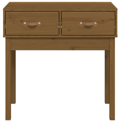 vidaXL Table console marron miel 76,5x40x75 cm Pin massif
