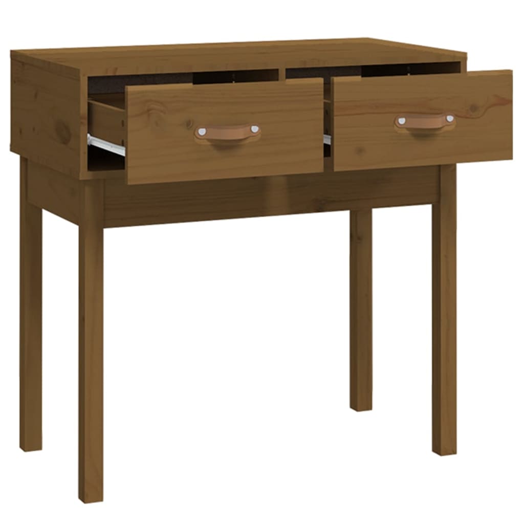 vidaXL Table console marron miel 76,5x40x75 cm Pin massif