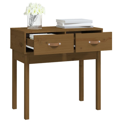 vidaXL Table console marron miel 76,5x40x75 cm Pin massif