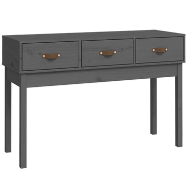 vidaXL Console grise 114x40x75 cm Bois de pin massif