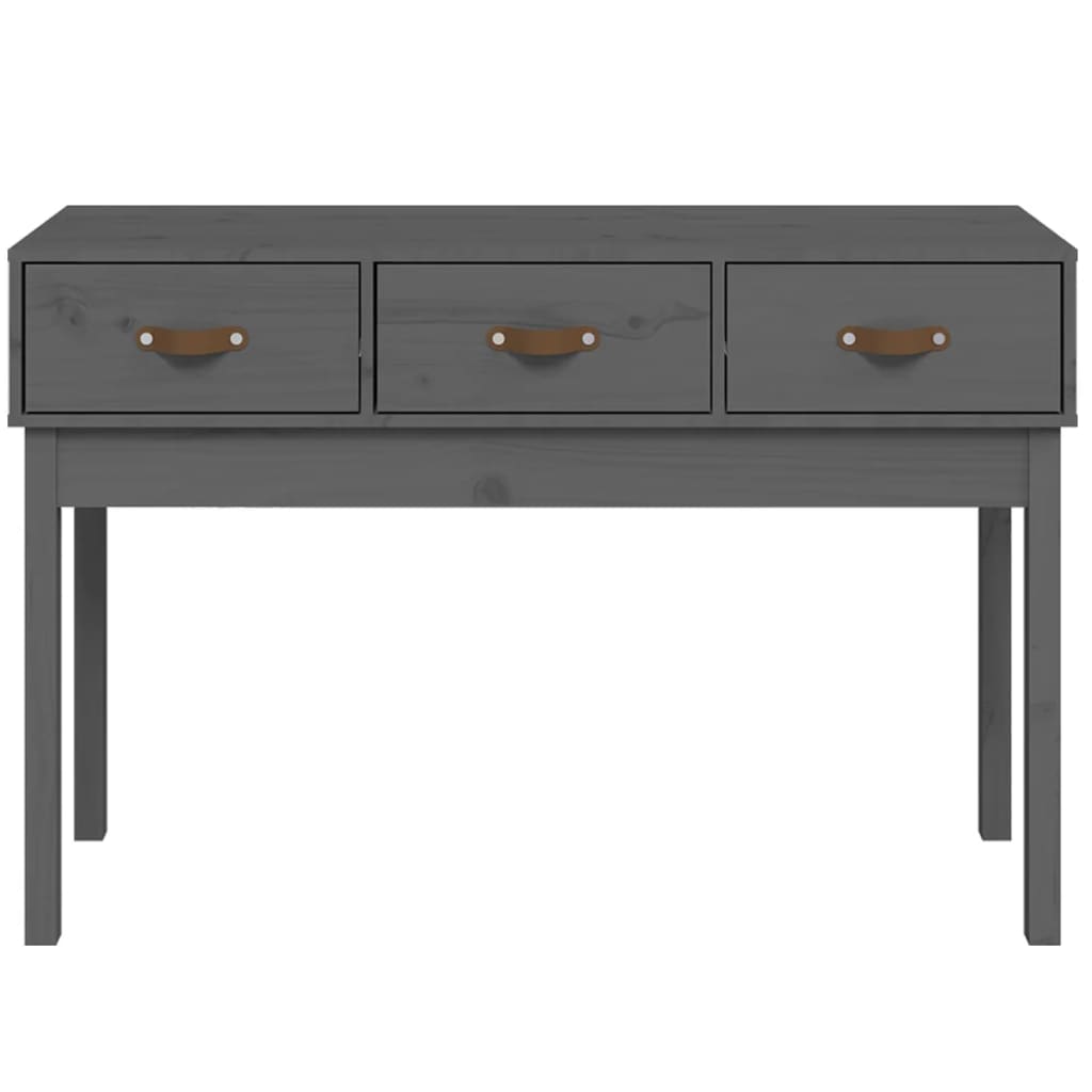 vidaXL Console grise 114x40x75 cm Bois de pin massif