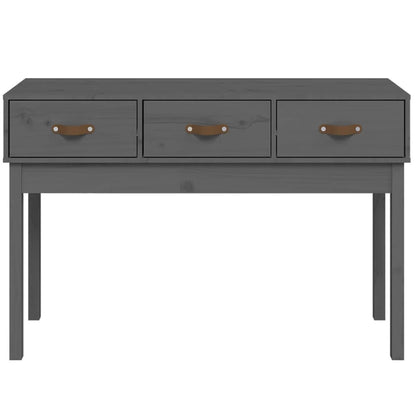 vidaXL Console grise 114x40x75 cm Bois de pin massif
