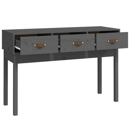 vidaXL Console grise 114x40x75 cm Bois de pin massif