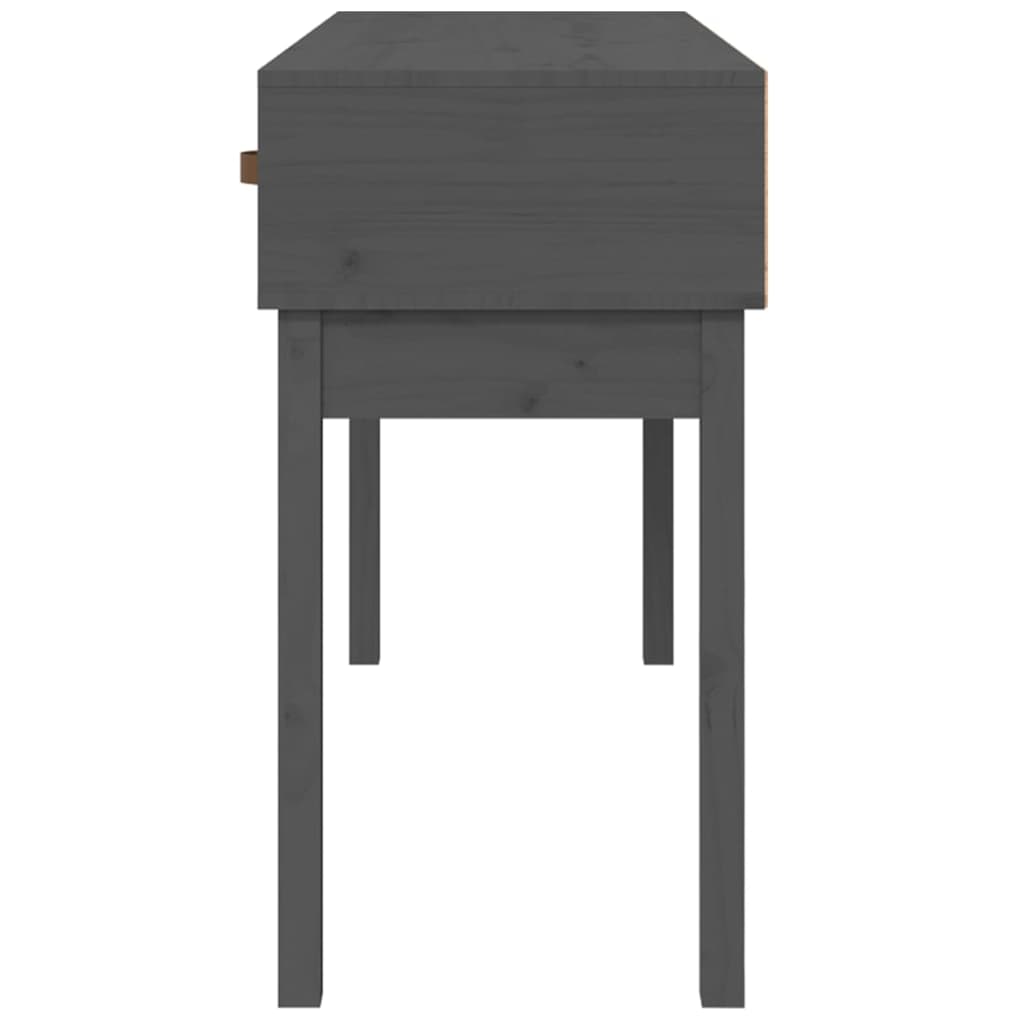 vidaXL Console grise 114x40x75 cm Bois de pin massif