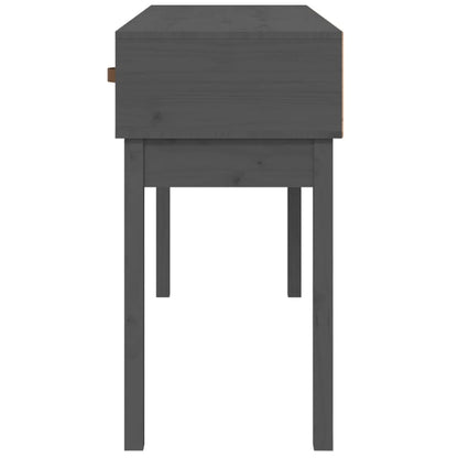 vidaXL Console grise 114x40x75 cm Bois de pin massif