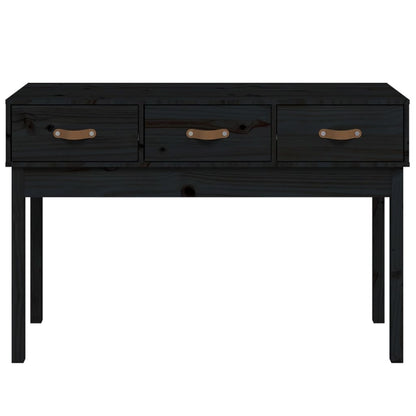 vidaXL Konsolentisch Schwarz 114x40x75 cm Massivholz Kiefer