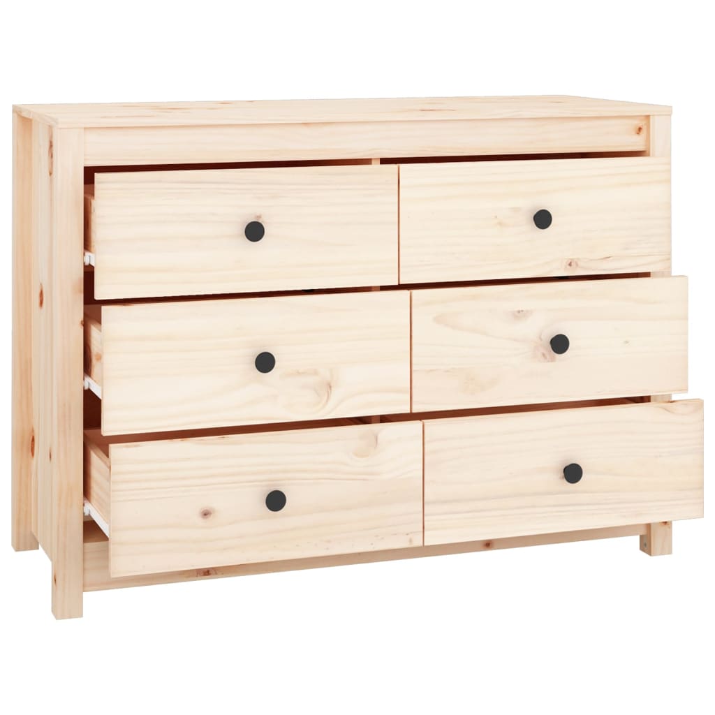 vidaXL Beistellschrank 100x40x72 cm Massivholz Kiefer