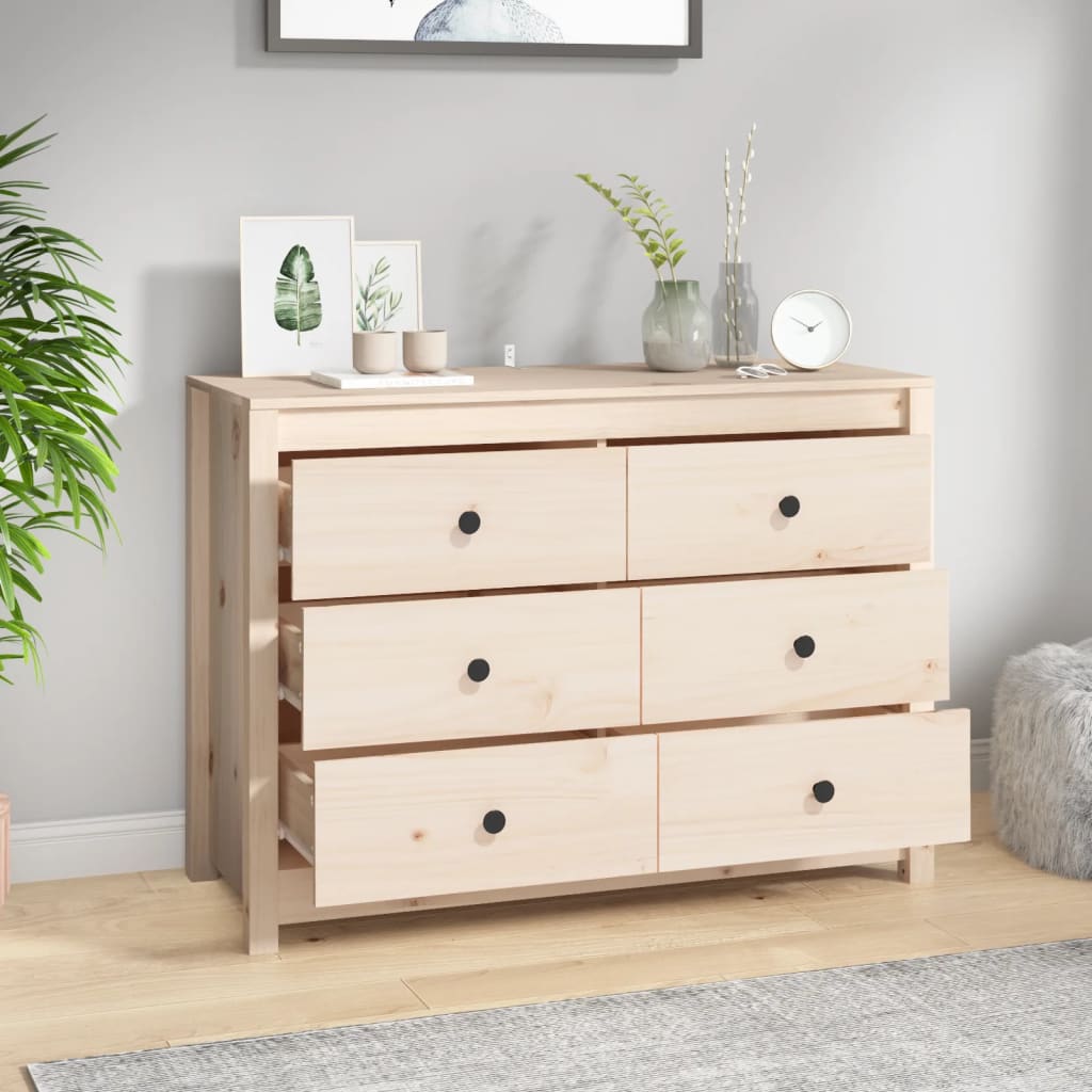 vidaXL Beistellschrank 100x40x72 cm Massivholz Kiefer