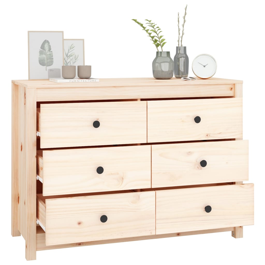 vidaXL Beistellschrank 100x40x72 cm Massivholz Kiefer