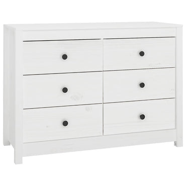 vidaXL Armoire de rangement Blanc 100x40x72 cm Pin massif
