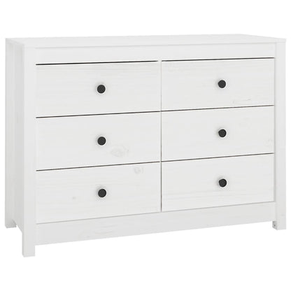 vidaXL Armoire de rangement Blanc 100x40x72 cm Pin massif
