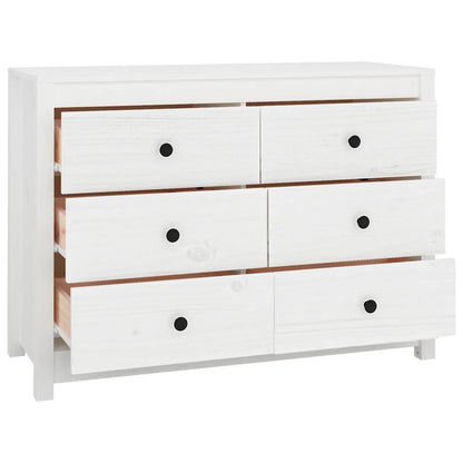 vidaXL Armoire de rangement Blanc 100x40x72 cm Pin massif