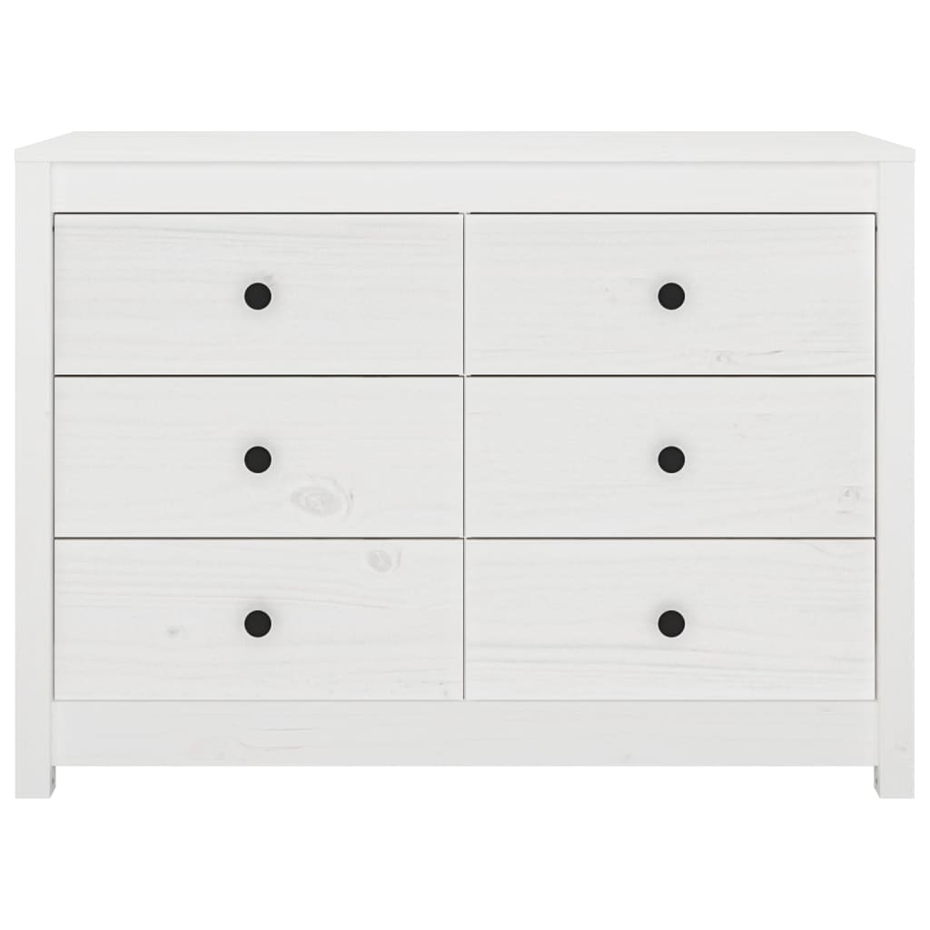 vidaXL Armoire de rangement Blanc 100x40x72 cm Pin massif
