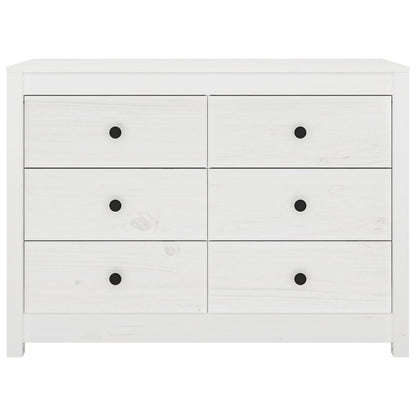 vidaXL Armoire de rangement Blanc 100x40x72 cm Pin massif