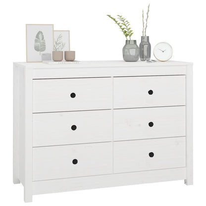 vidaXL Armoire de rangement Blanc 100x40x72 cm Pin massif