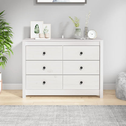 vidaXL Armoire de rangement Blanc 100x40x72 cm Pin massif